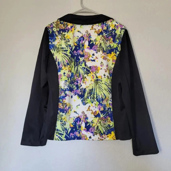 Ashley Stewart Women's Blazer Jacket Size 14 Multicolor Floral Button - Picture 3 of 6